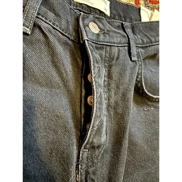 NWT We The Free Good Luck Mid-Rise Barrel Jeans Soundwave Black Size 25 - Picture 7 of 12